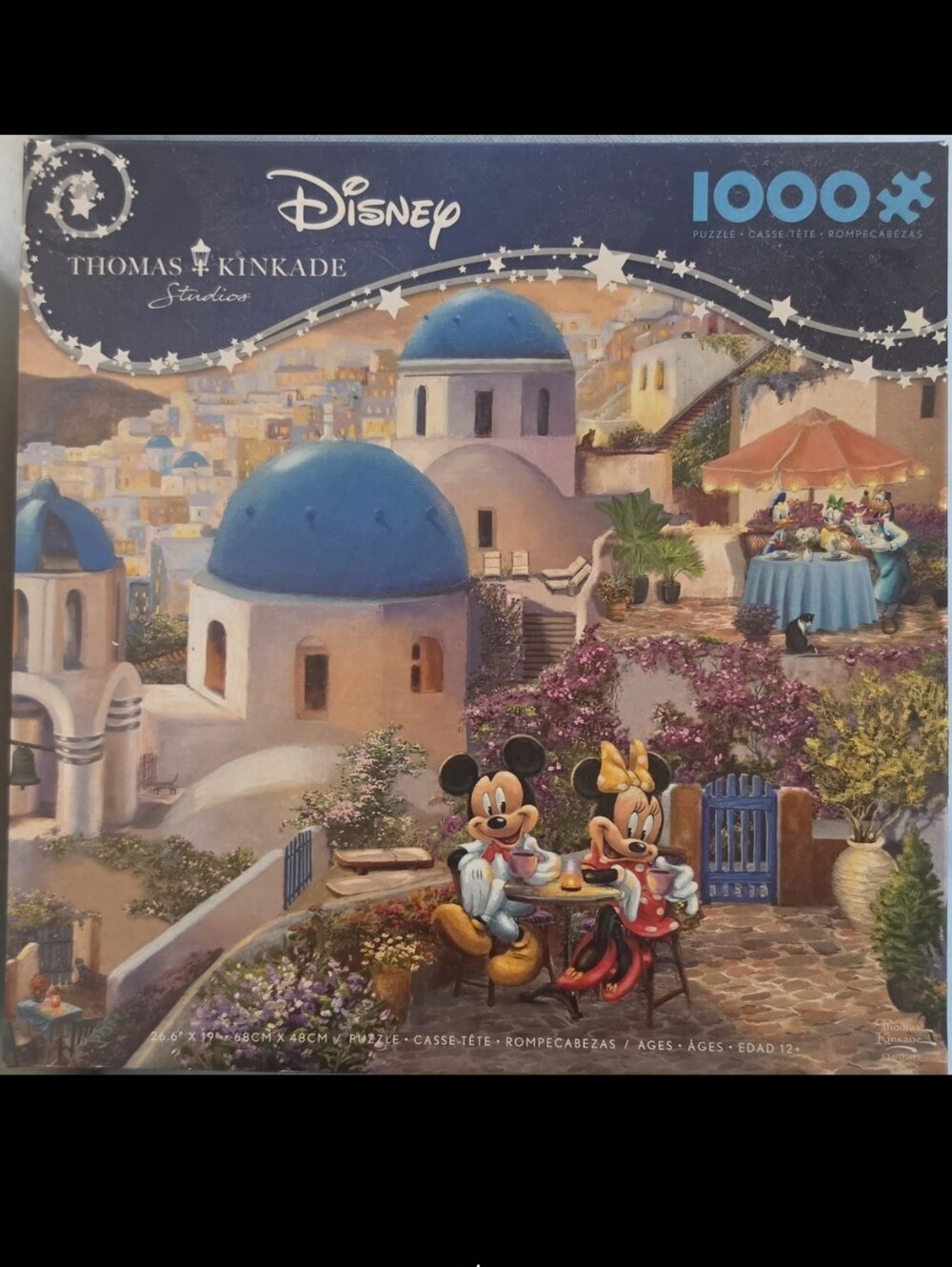 Disney Thomas Kinkade Studios – Mickey & Minnie in Santorini 1000-Piece Puzzle